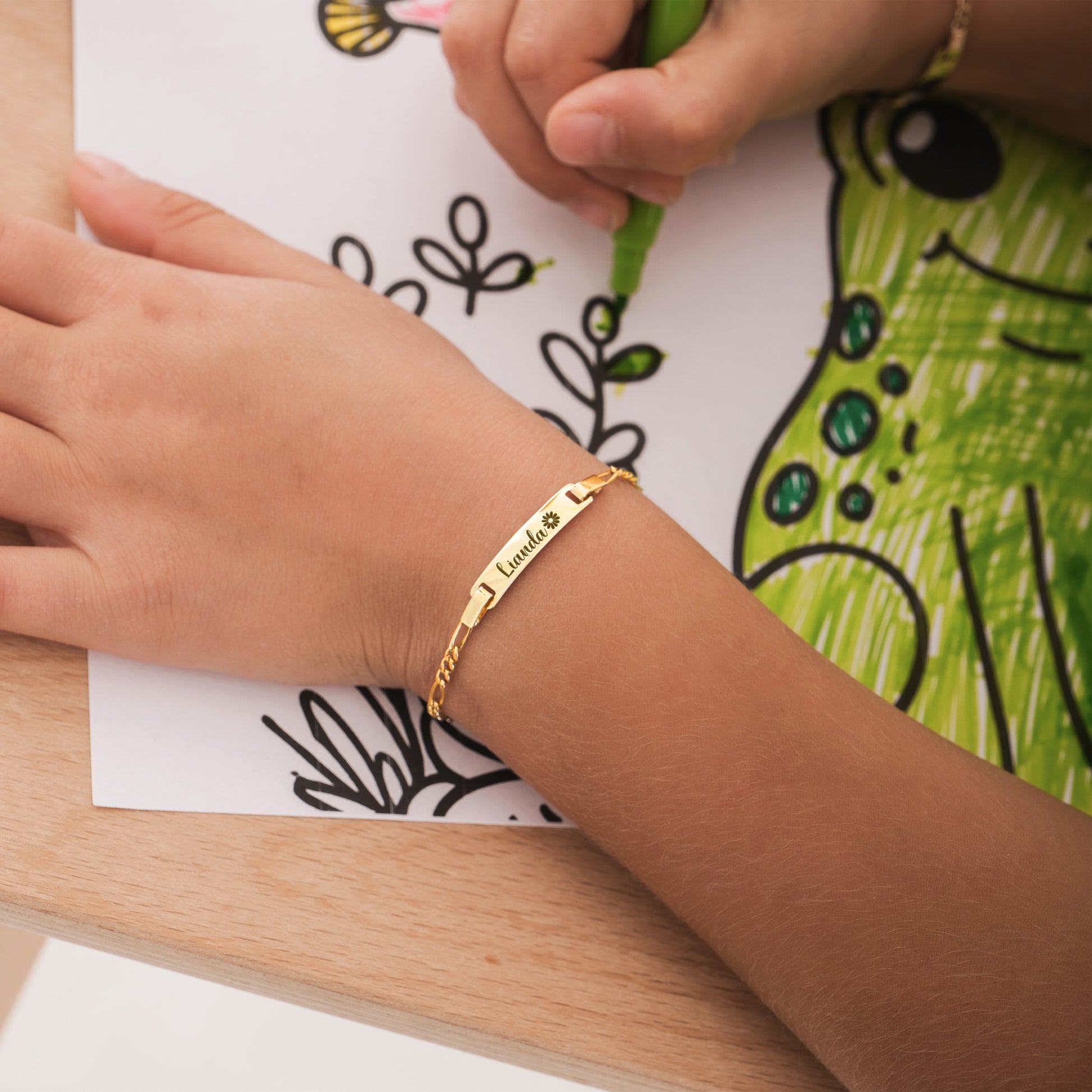 Baby Gold Bracelet with Name | 14K Solid Gold