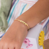 Personalized Baby Bracelet with Name | 14K Solid Gold