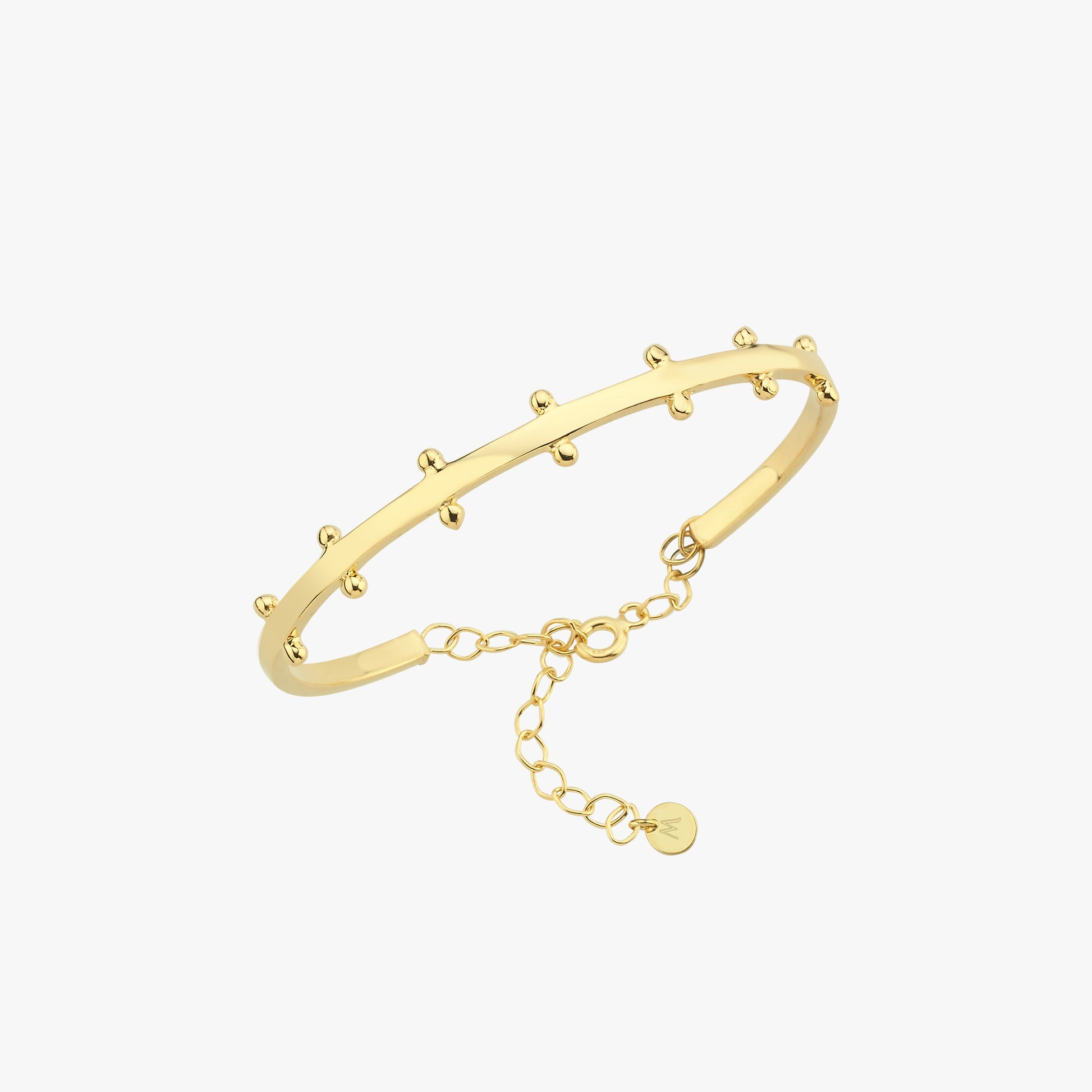 Station Cuff Bracelet | 18K Gold Vermeil