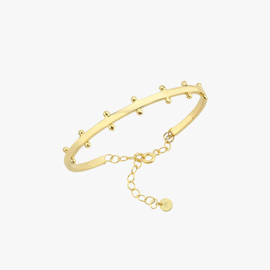 Station Cuff Bracelet | 18K Gold Vermeil