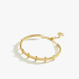 Station Cuff Bracelet | 18K Gold Vermeil