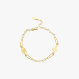 Pearl Rosary Bracelet | 14K Gold Plated