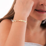 Personalized Rainbow Baby Gold Bracelet | 14K Solid Gold