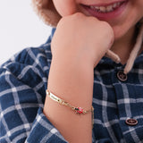 Personalized Ladybird Gold Bracelet for Baby | 14K Solid Gold