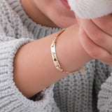 Personalized Car Baby Gold Bracelet with Name  | 14K Solid Gold