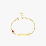 Personalized Heart Baby ID Bracelet  | 14K Solid Gold