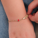 Personalized Heart Baby ID Bracelet  | 14K Solid Gold