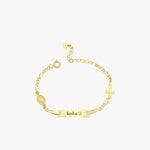 Personalized Baby Cross Bracelet with Name  | 14K Solid Gold