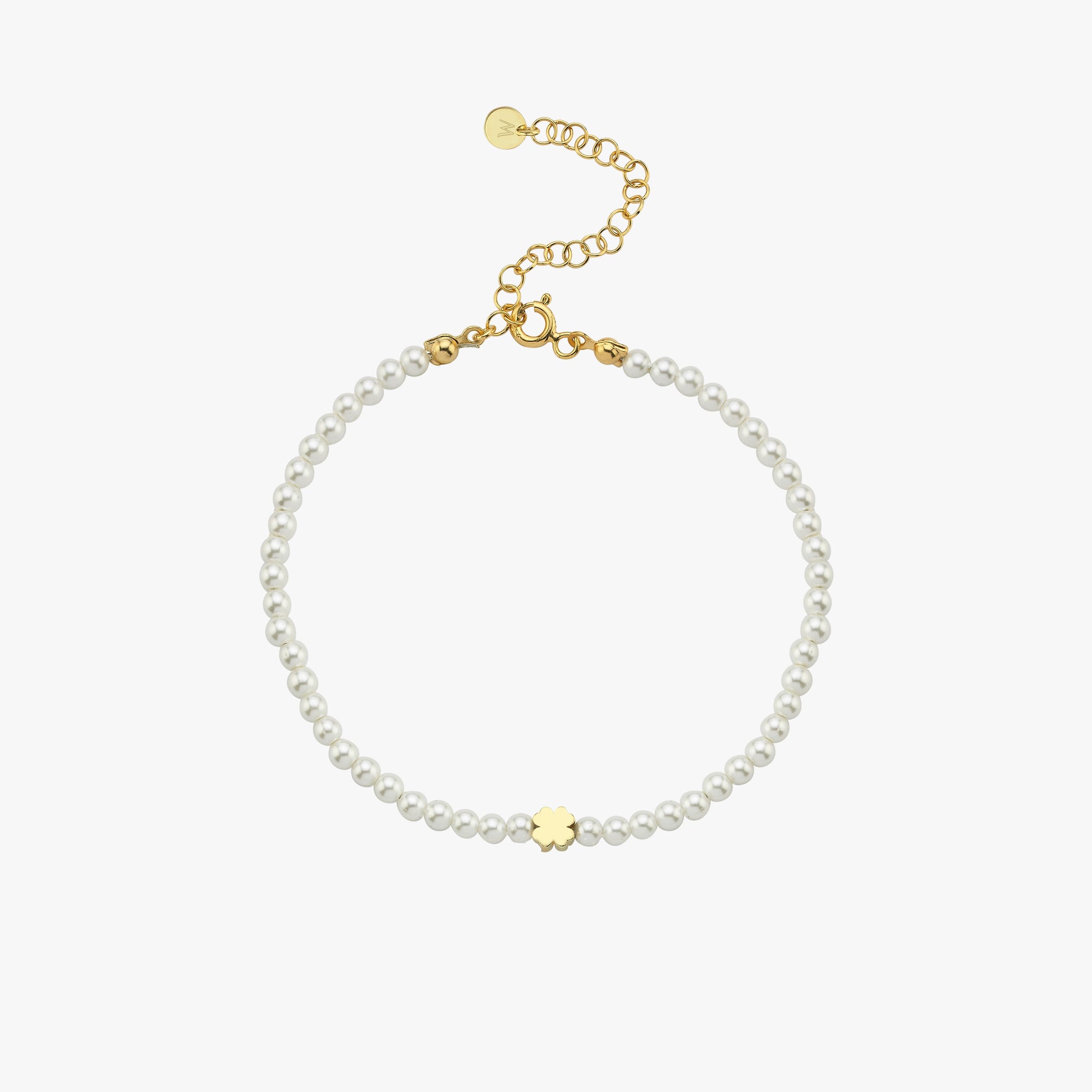 Clover Pearl Bracelet | 18K Gold Vermeil