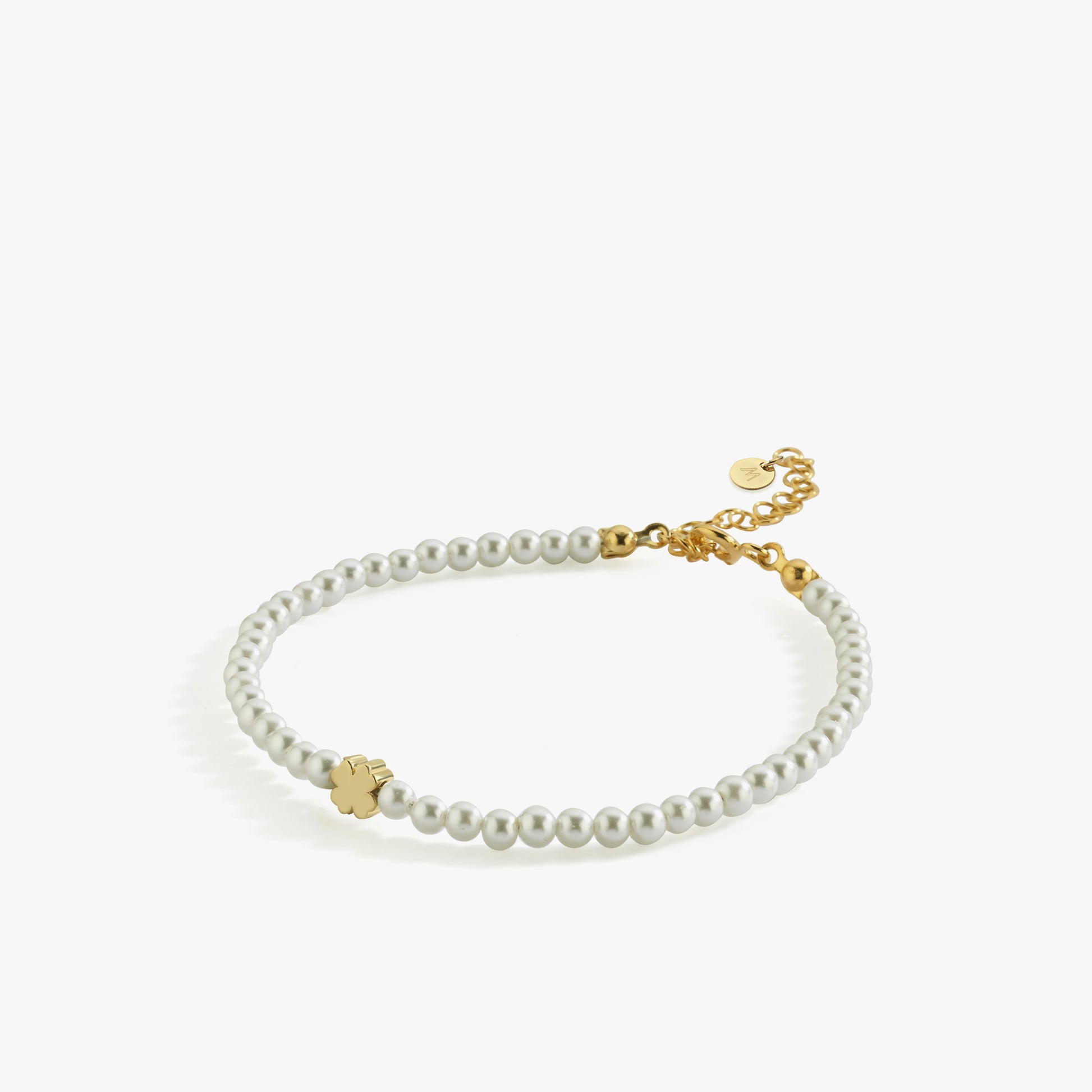 Clover Pearl Bracelet | 18K Gold Vermeil
