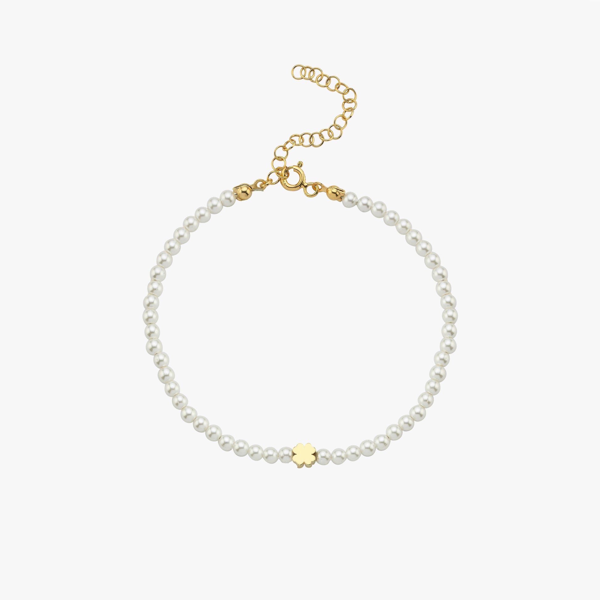 Clover Pearl Bracelet | 18K Gold Vermeil