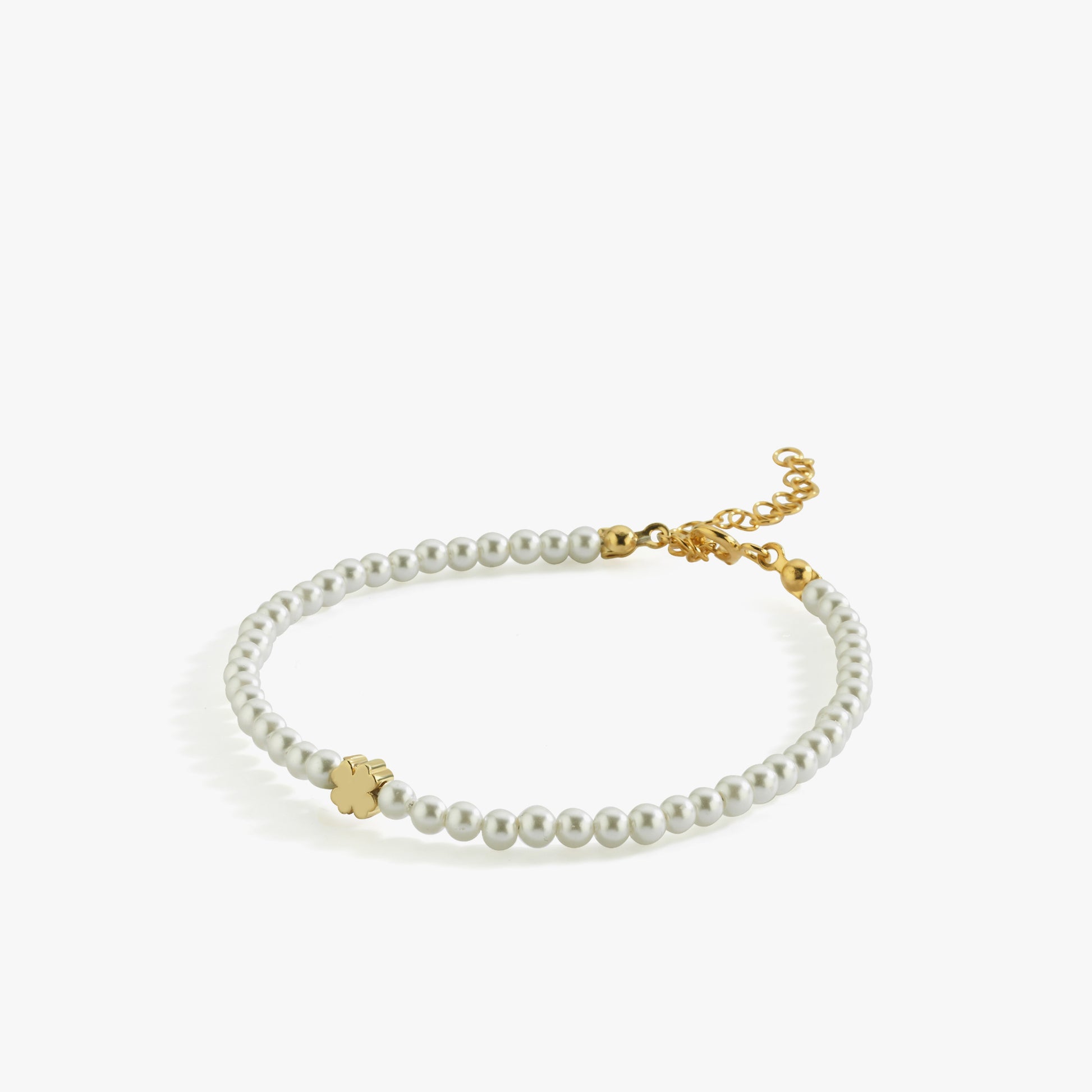 Clover Pearl Bracelet | 18K Gold Vermeil
