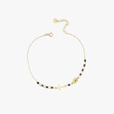Onyx Rosary Bracelet | 14K Solid Gold