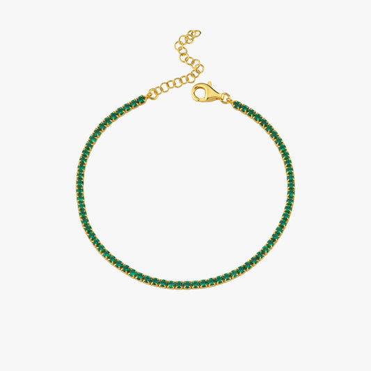 Dainty Tennis Bracelet | 18K Gold Vermeil