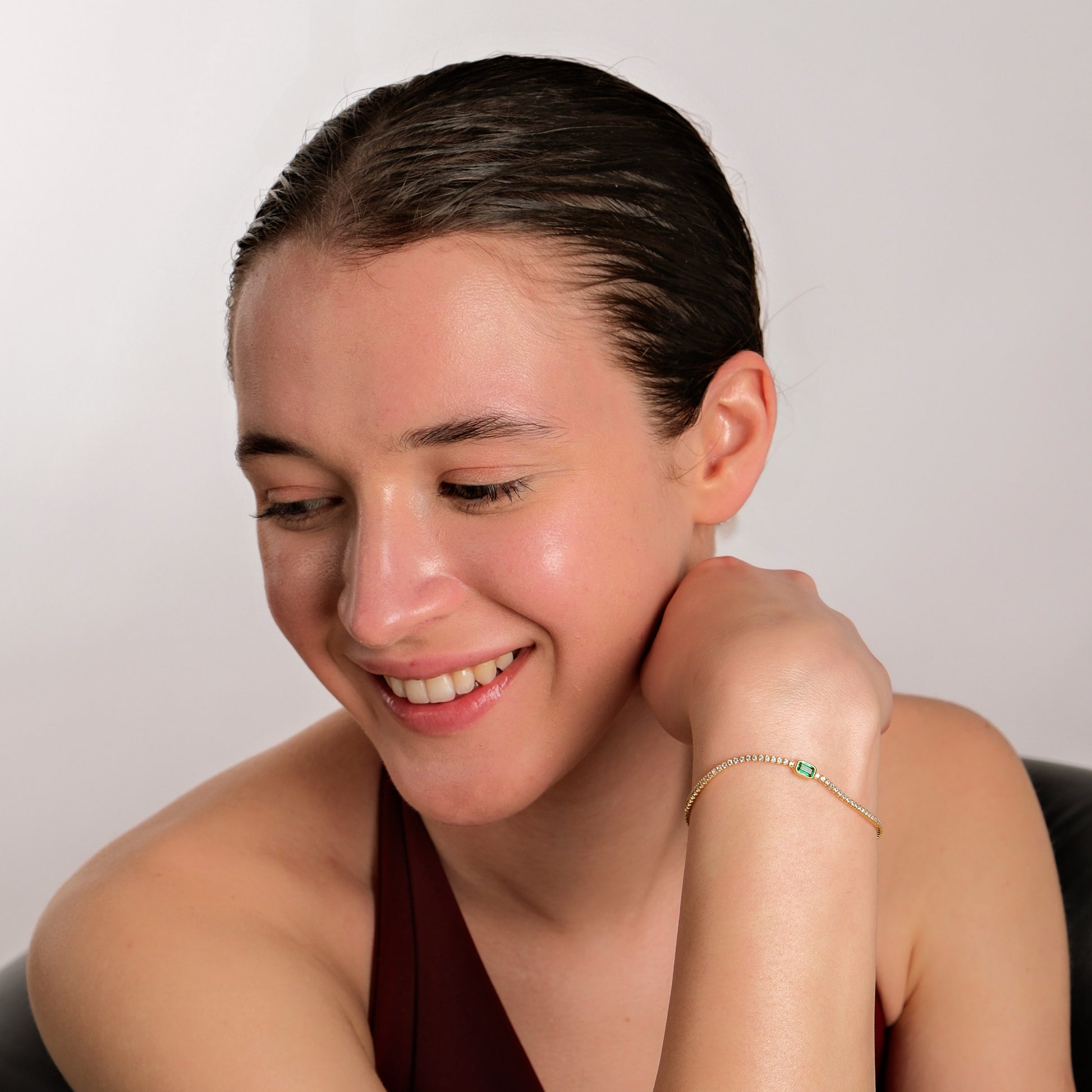 Emerald Bracelet | 18K Gold Vermeil