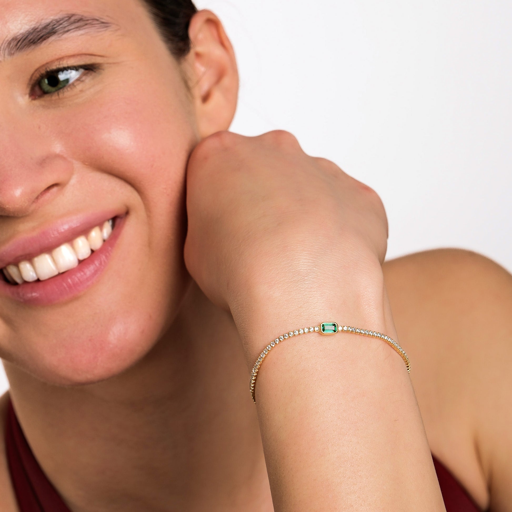 Emerald Bracelet | 18K Gold Vermeil