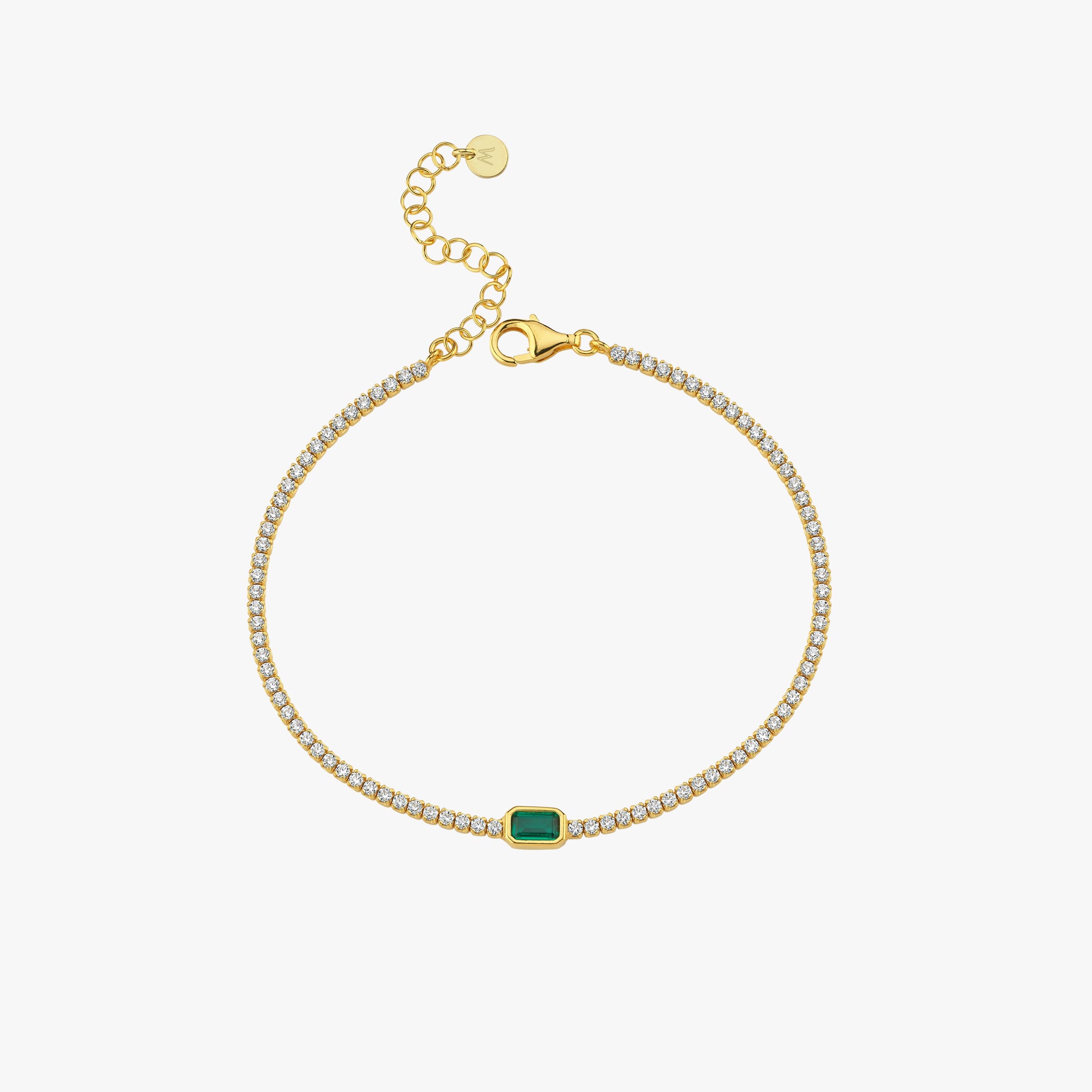 Emerald Bracelet | 18K Gold Vermeil