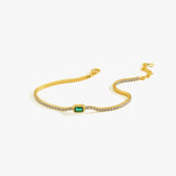 Emerald Bracelet | 18K Gold Vermeil