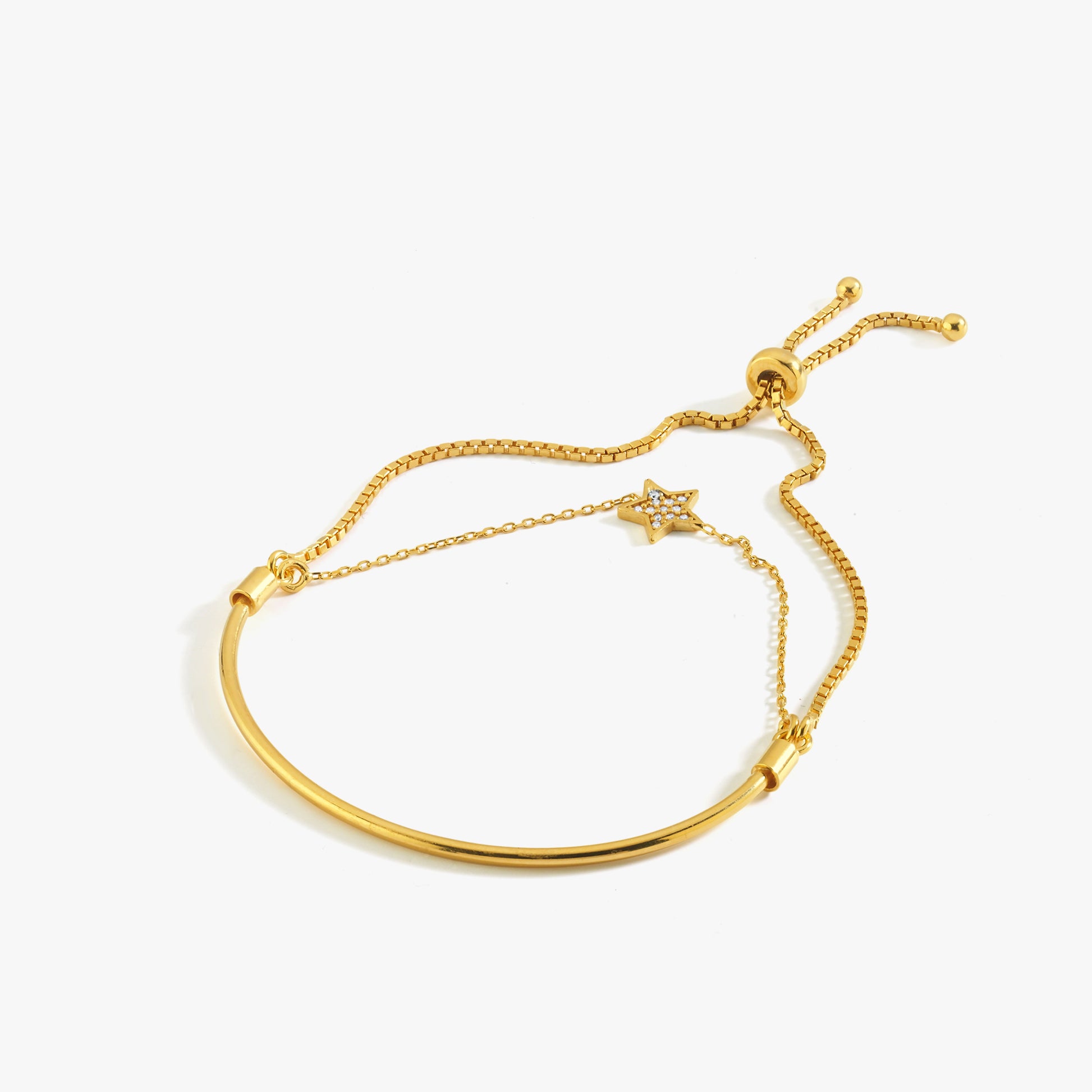 Sliding Adjustable Bracelet | 18K Gold Vermeil