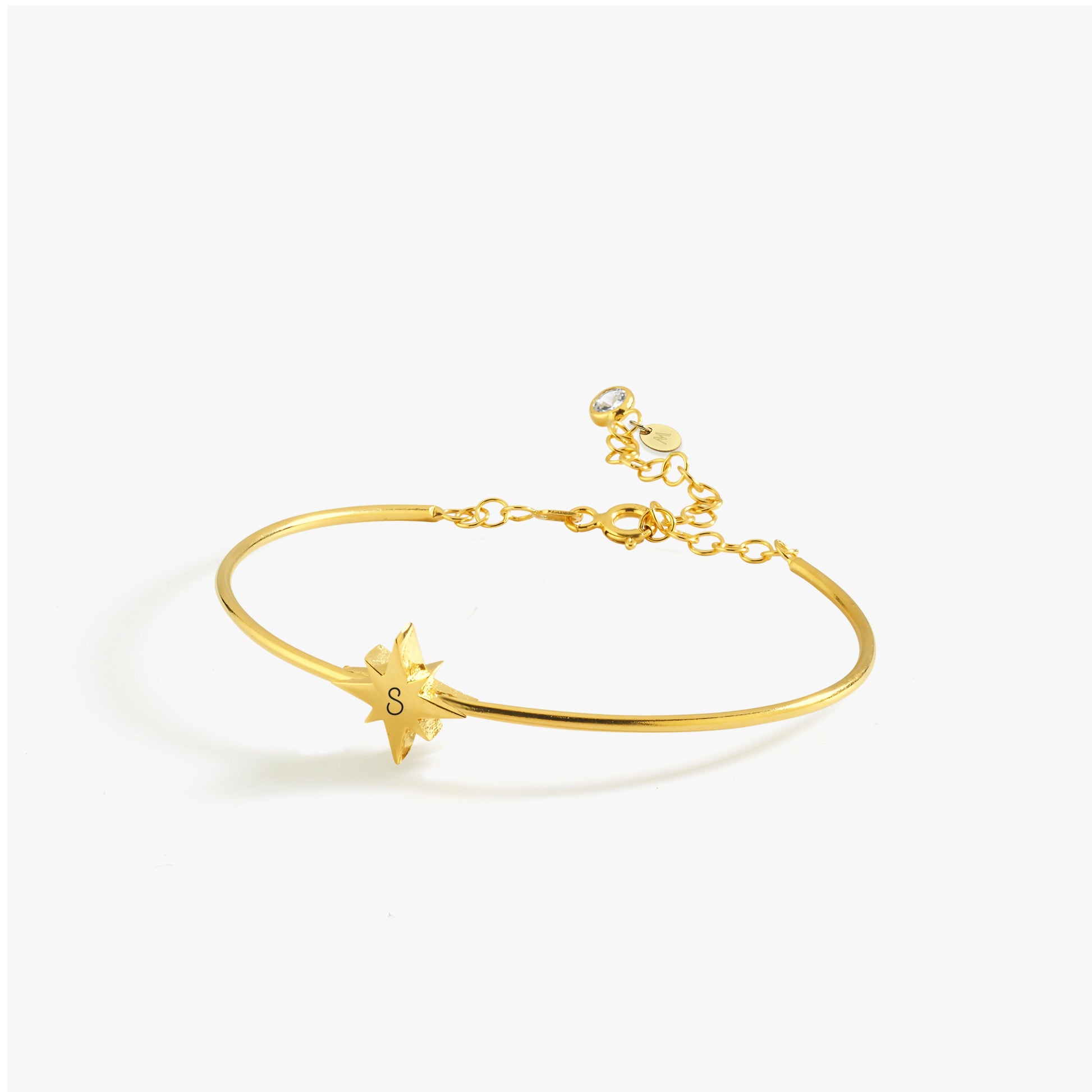 Custom Initial Cuff Bracelet | 18K Gold Vermeil