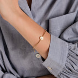 Personalized Initial Bangle | 18K Gold Vermeil