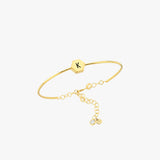 Personalized Initial Bangle | 18K Gold Vermeil
