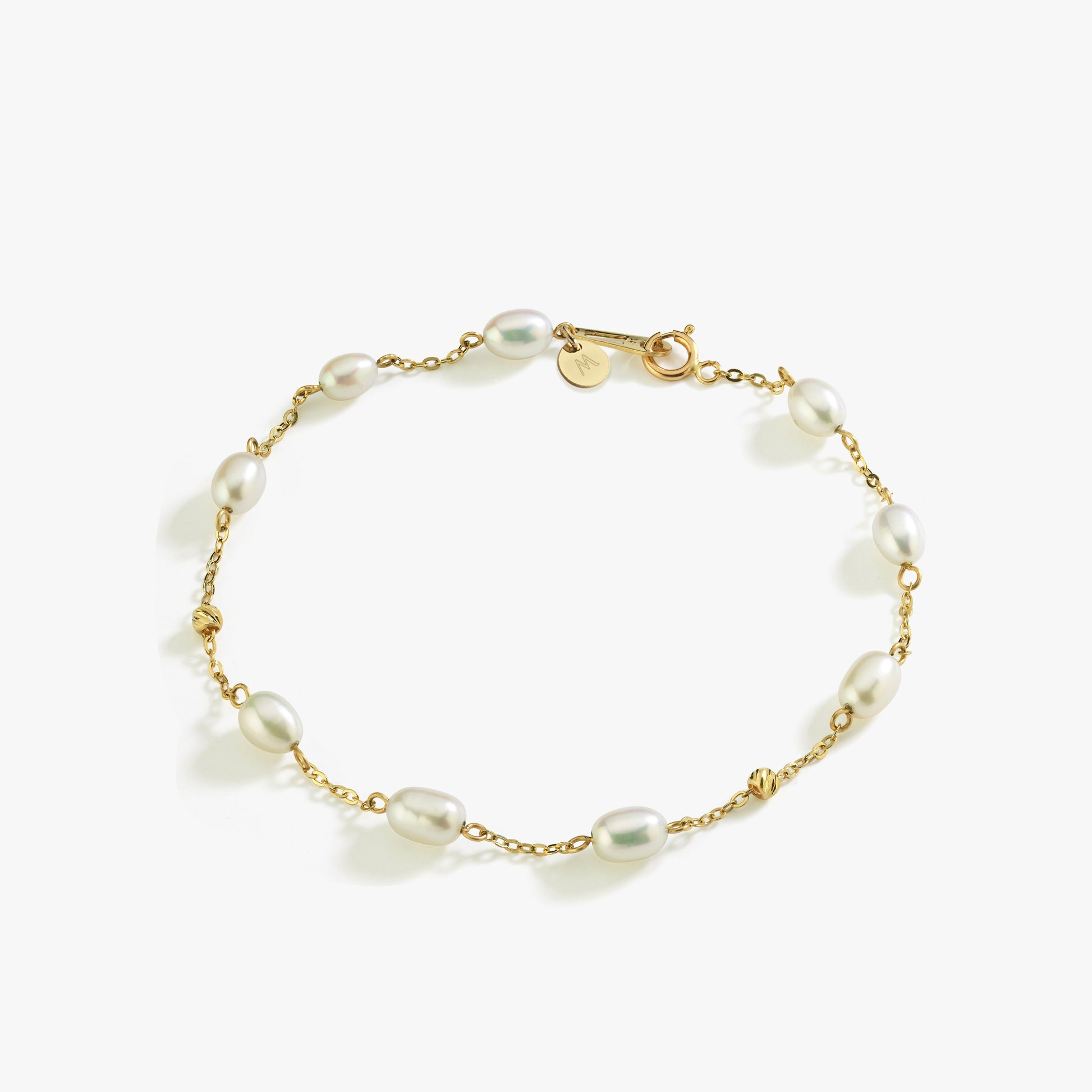 Freshwater Pearl Bracelet | 14K Solid Gold