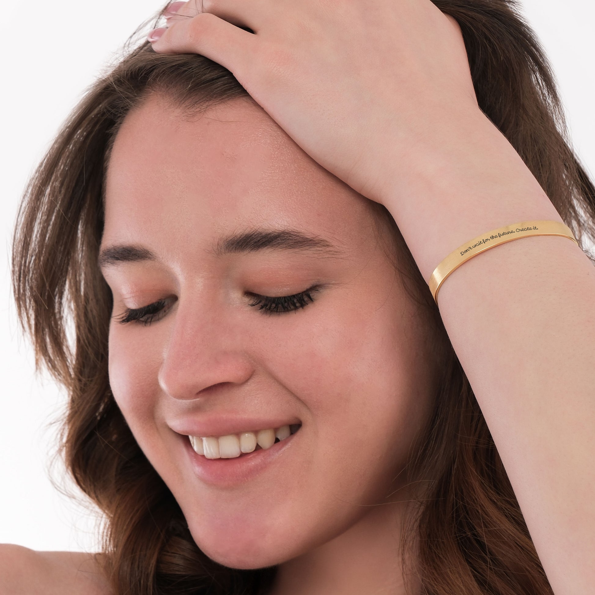Engraved Cuff Bracelet | 18K Gold Vermeil