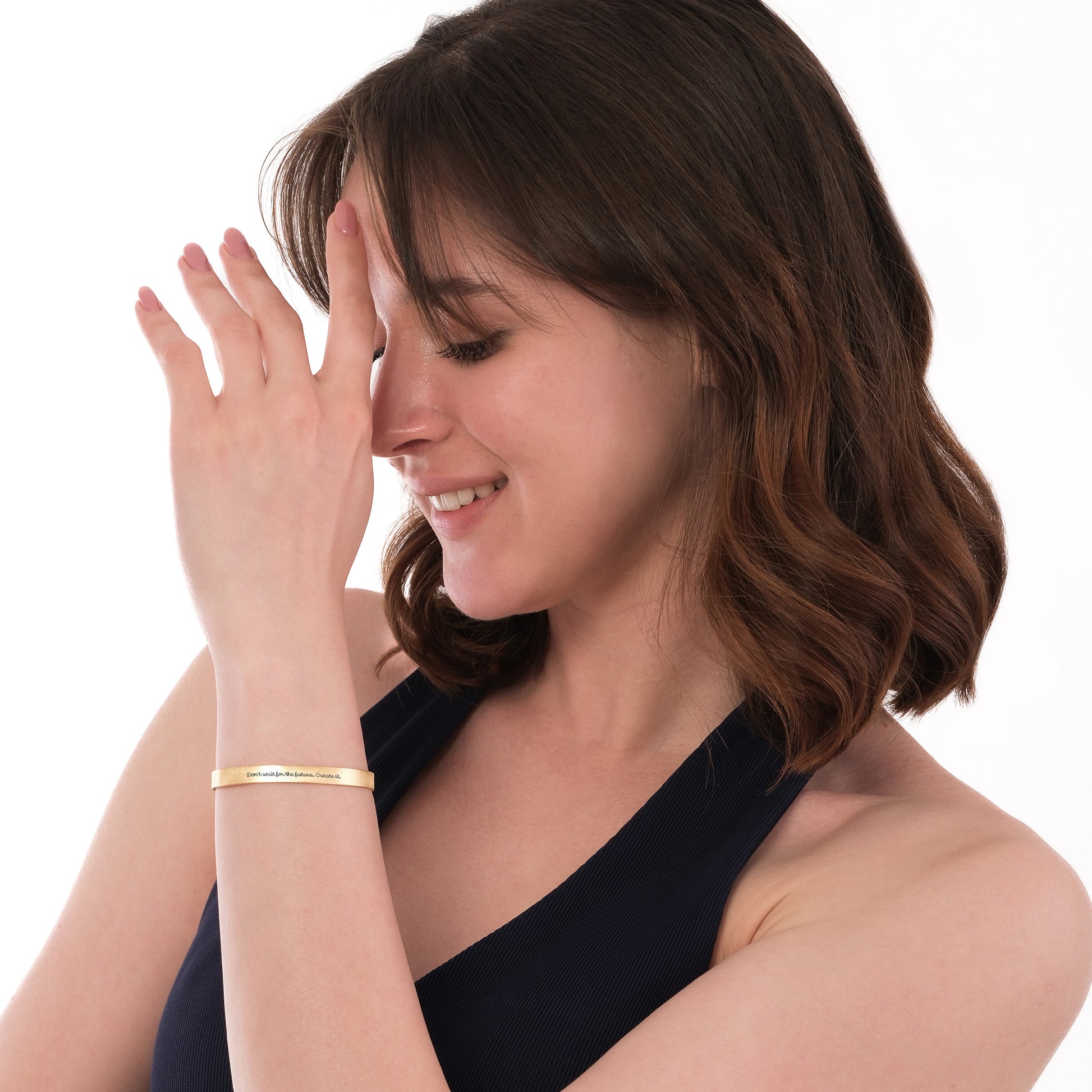 Engraved Cuff Bracelet | 18K Gold Vermeil