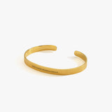 Engraved Cuff Bracelet | 18K Gold Vermeil