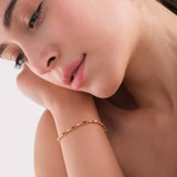 Baguette Ruby Tennis Bracelet | 18K Gold Vermeil
