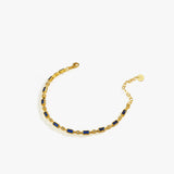 Baguette Sapphire Tennis Bracelet | 18K Gold Vermeil