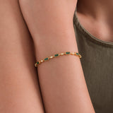 Emerald Tennis Bracelet | 18K Gold Vermeil