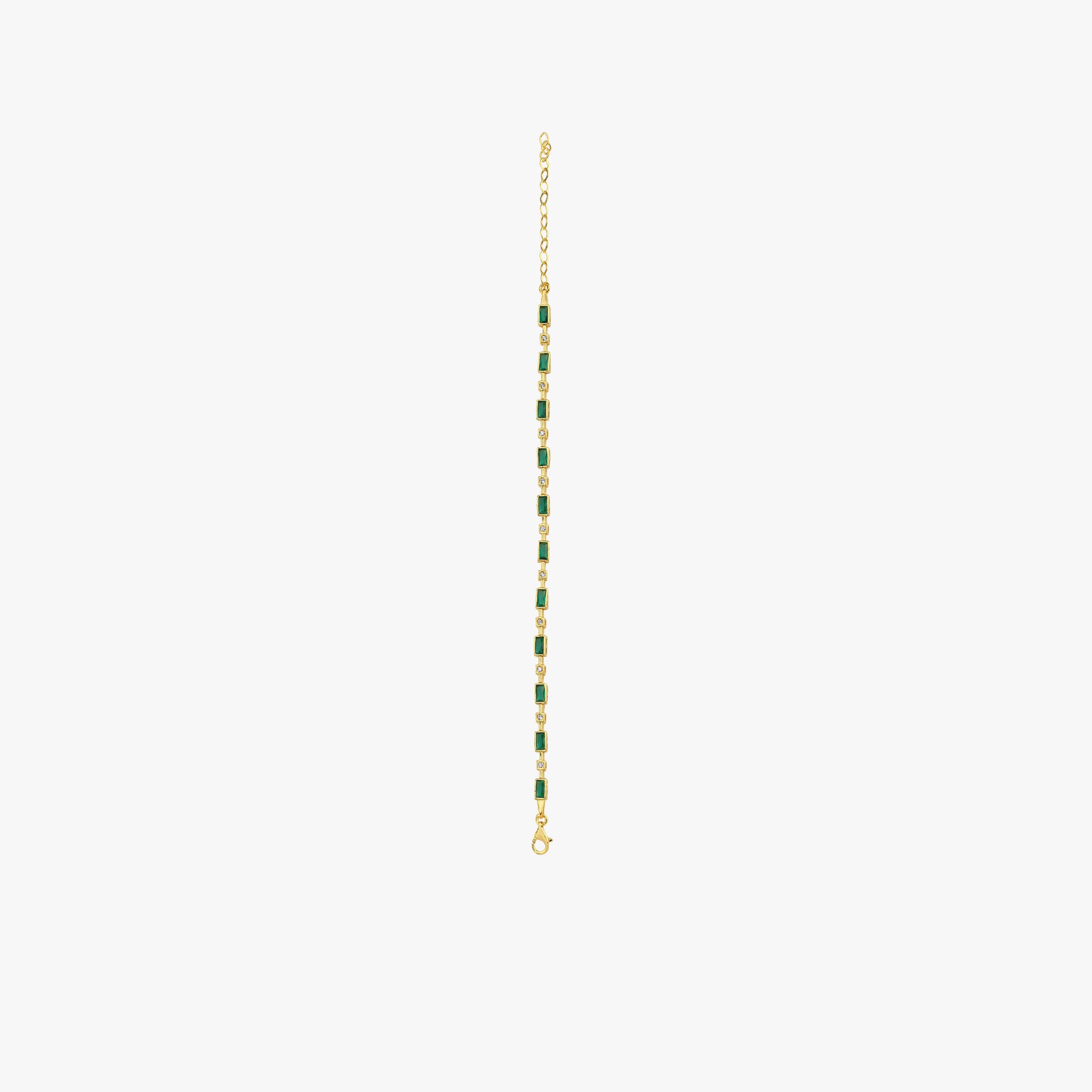 Emerald Tennis Bracelet | 18K Gold Vermeil