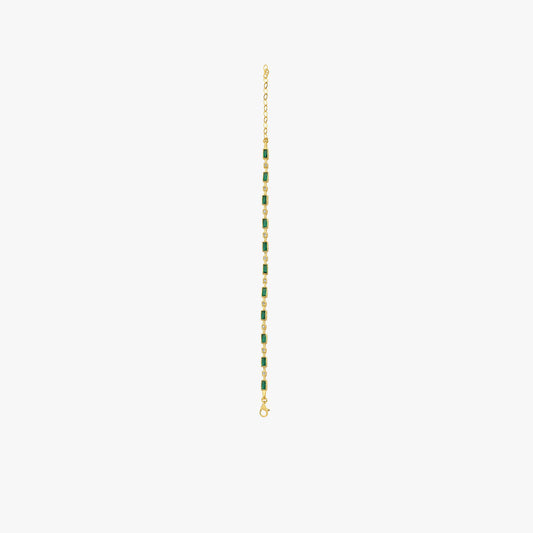 Emerald Tennis Bracelet | 18K Gold Vermeil