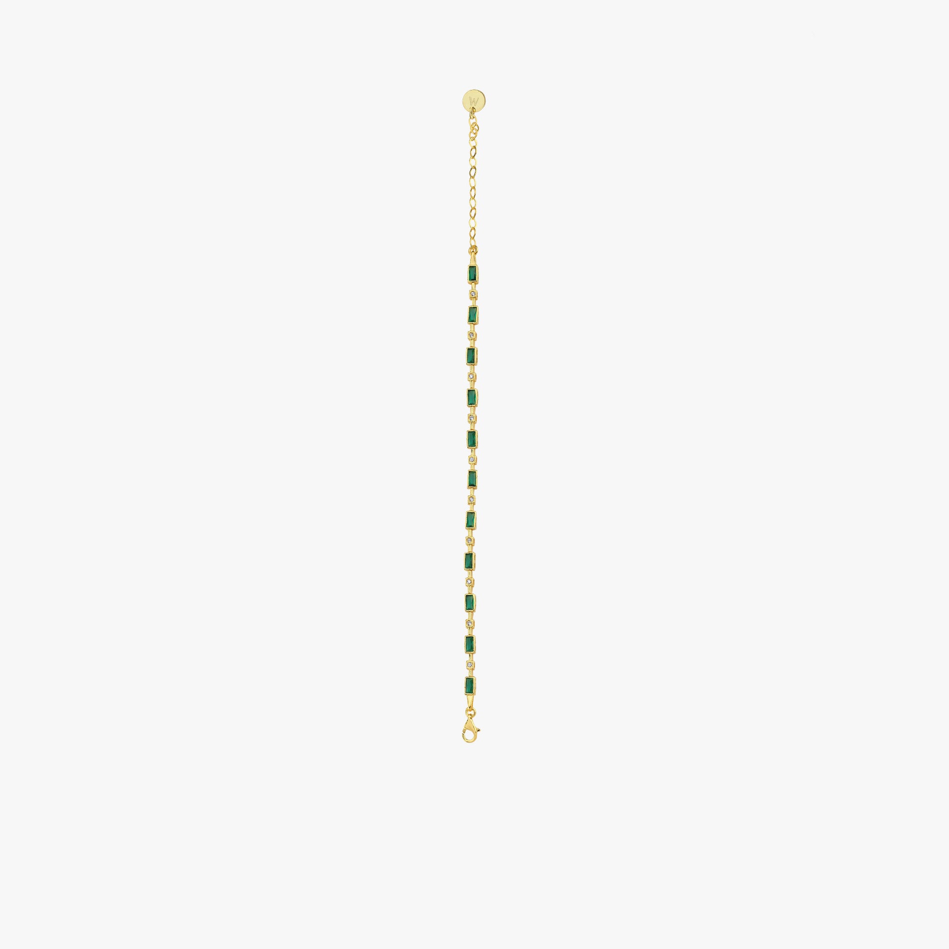 Emerald Tennis Bracelet | 18K Gold Vermeil