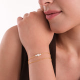 Three Pearl Bracelet | 18K Gold Vermeil