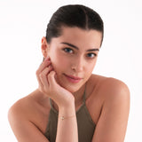 Sideways Cross Bracelet | 14K Solid Gold