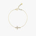 Sideways Cross Bracelet in 14K Solid Gold
