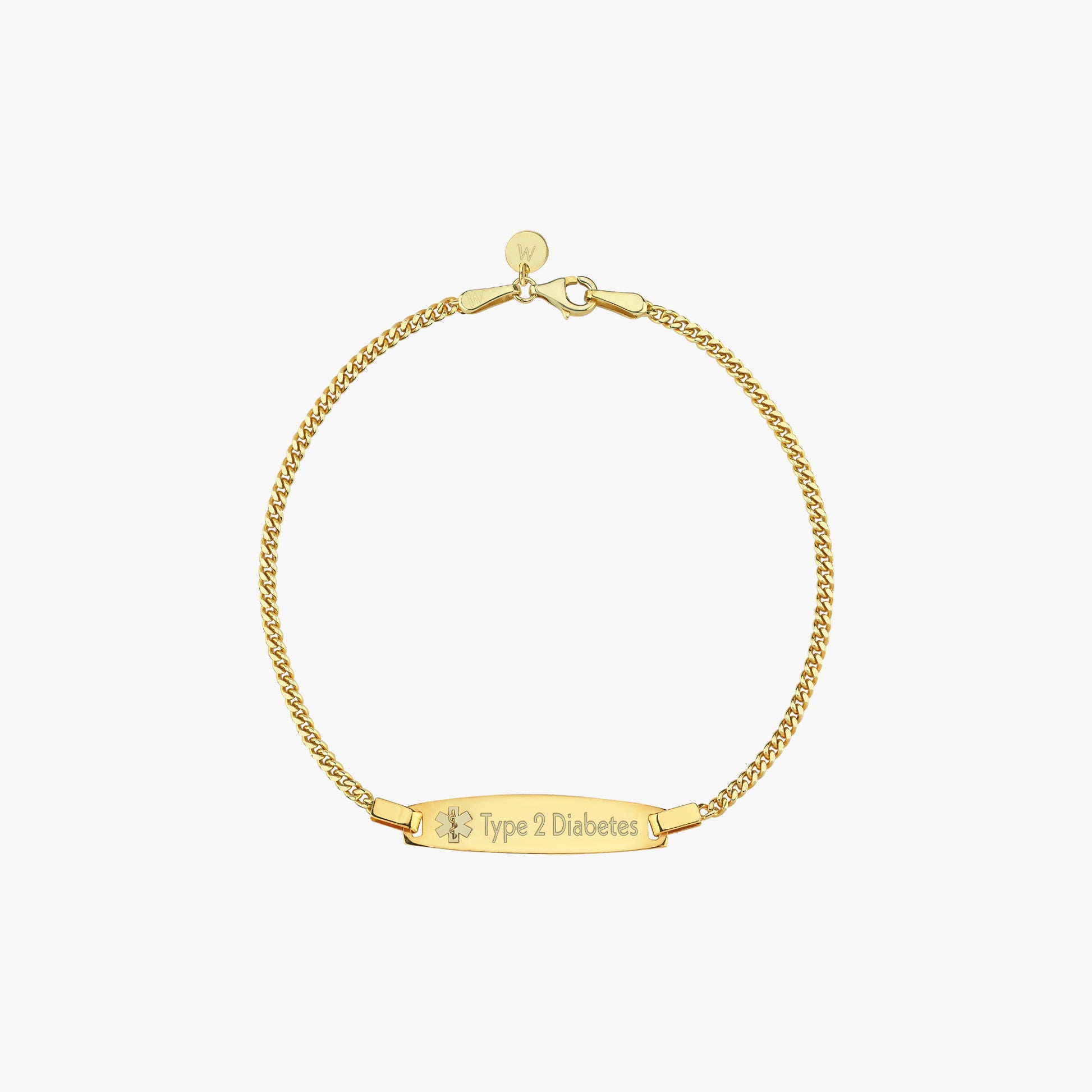 Medical ID Bracelet | 14K Solid Gold