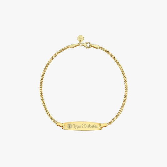 Medical ID Bracelet | 14K Solid Gold