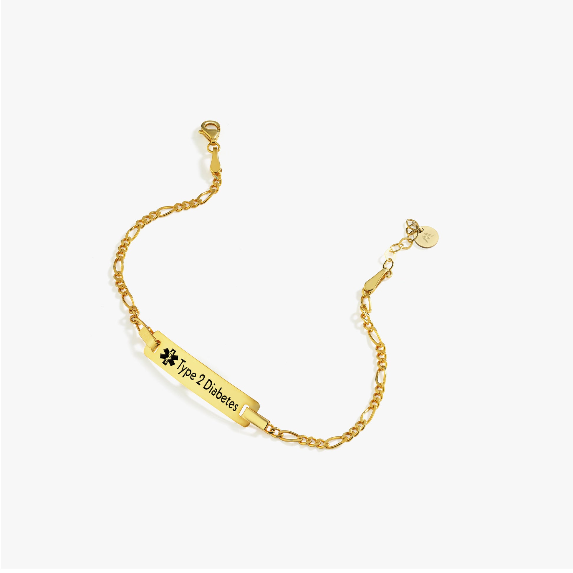 Medical Alert Bracelet | 14K Solid Gold