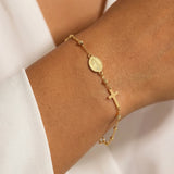 St. Jude Catholic Medal Bracelet | 14K Solid Gold