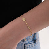 St. Jude Catholic Medal Bracelet | 14K Solid Gold