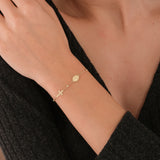 St. Hildegard Catholic Medal Bracelet | 14K Solid Gold