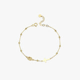 St. Hildegard Catholic Medal Bracelet | 14K Solid Gold