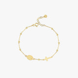St. Hildegard Catholic Medal Bracelet | 14K Solid Gold