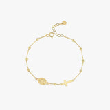 St. Hildegard Catholic Medal Bracelet | 14K Solid Gold