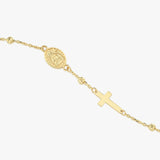St. Hildegard Catholic Medal Bracelet | 14K Solid Gold