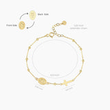 St. Hildegard Catholic Medal Bracelet | 14K Solid Gold
